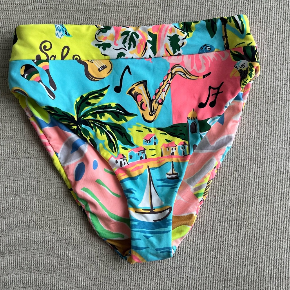 Maaji Reversible Bikini Bottoms Highwaist Brief Cut size S